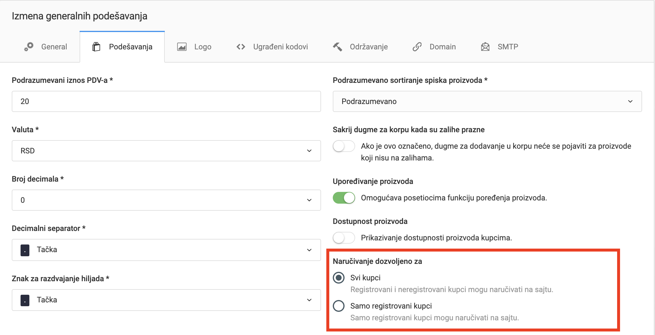 Sistem web prodavnice za iznajmljivanje: v5.16.0