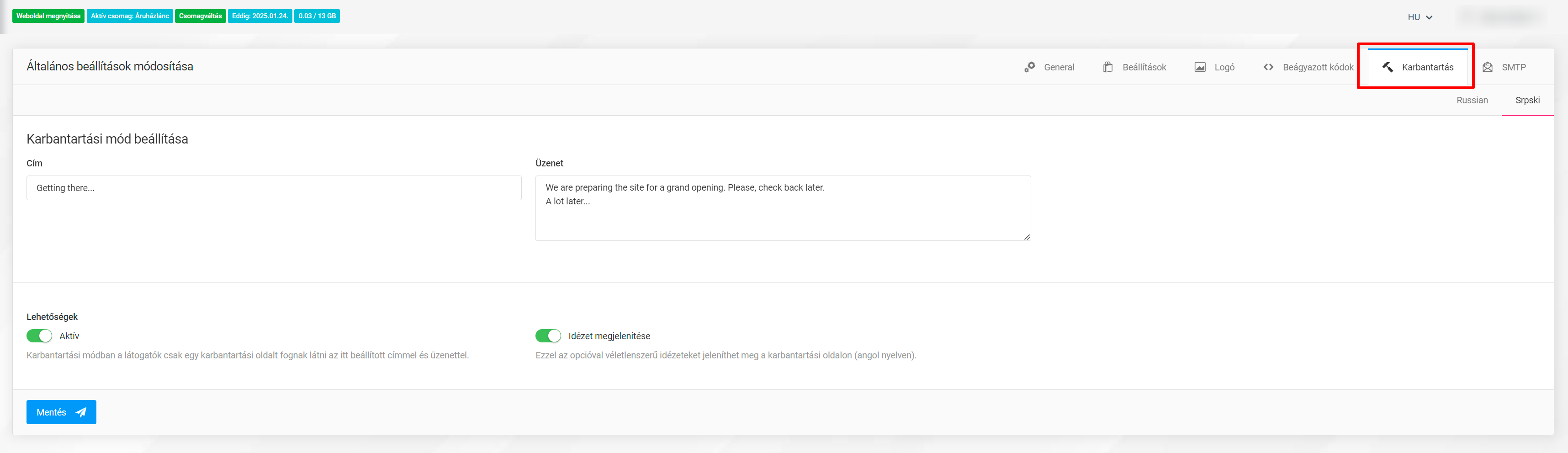 Bérelhető webáruházrendszer: v5.1.0