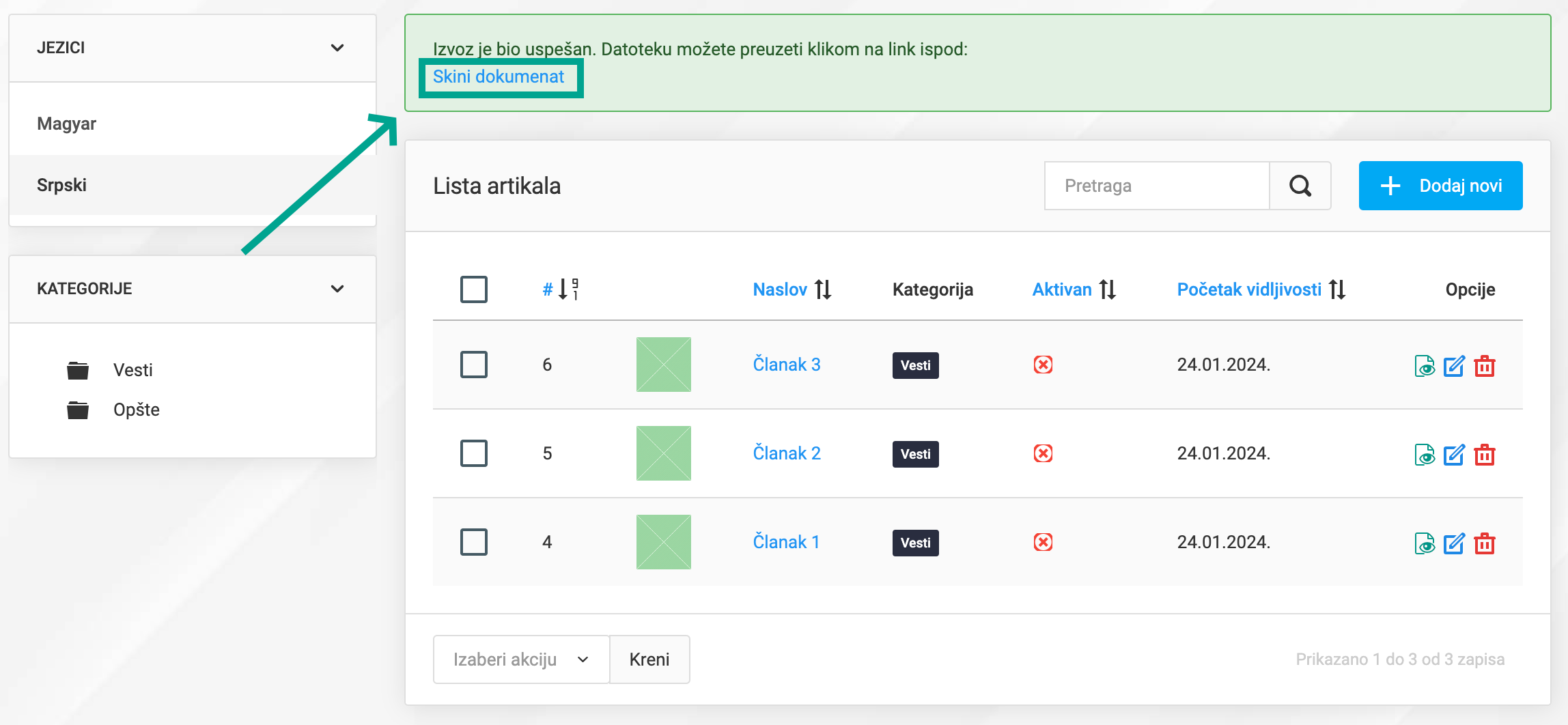 Sistem web prodavnice za iznajmljivanje: v5.2.0