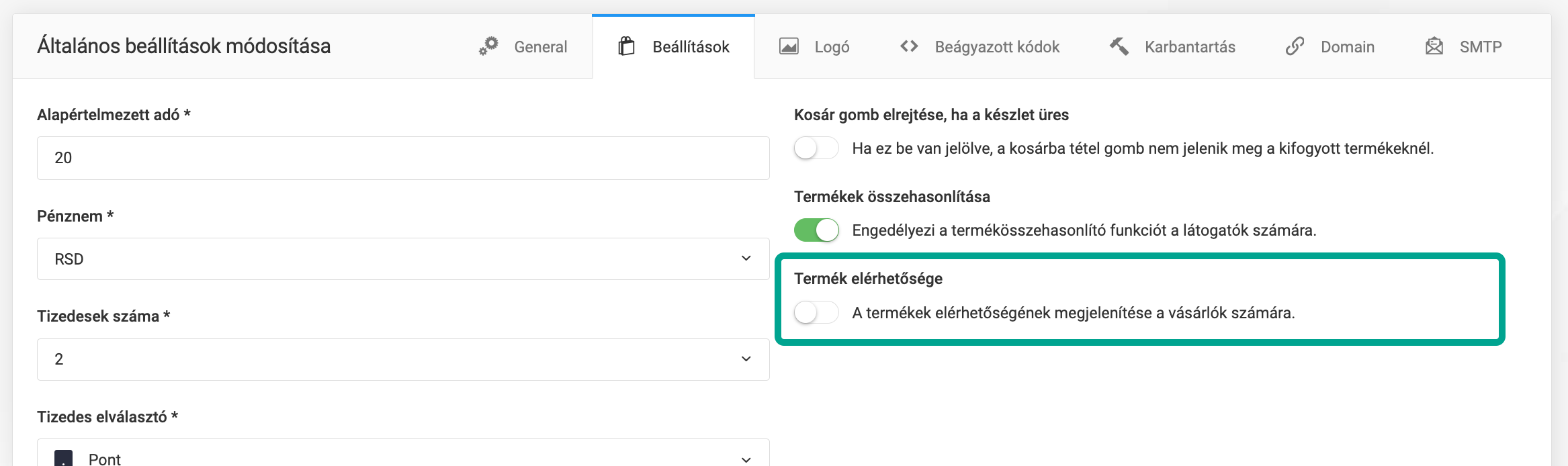 Bérelhető webáruházrendszer: v5.8.0