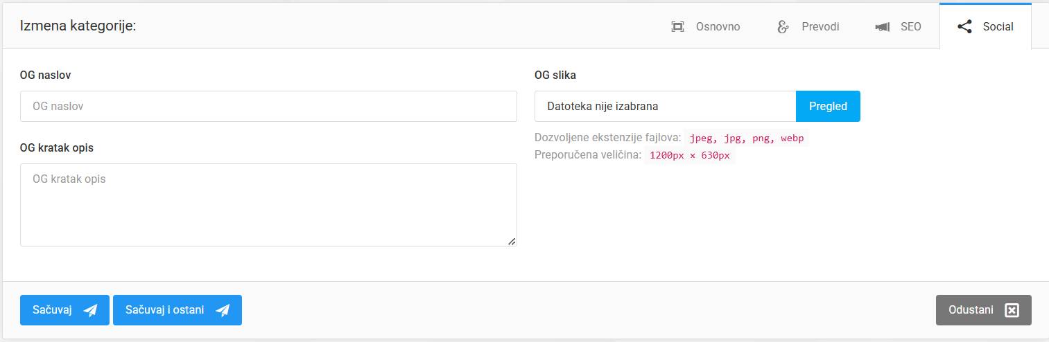 Kategorije artikala