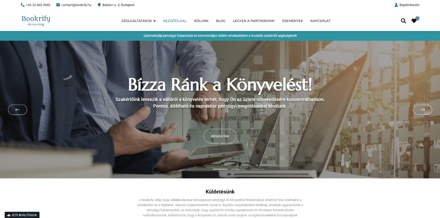 Modern weboldal egyszerűen a Sellvioval!