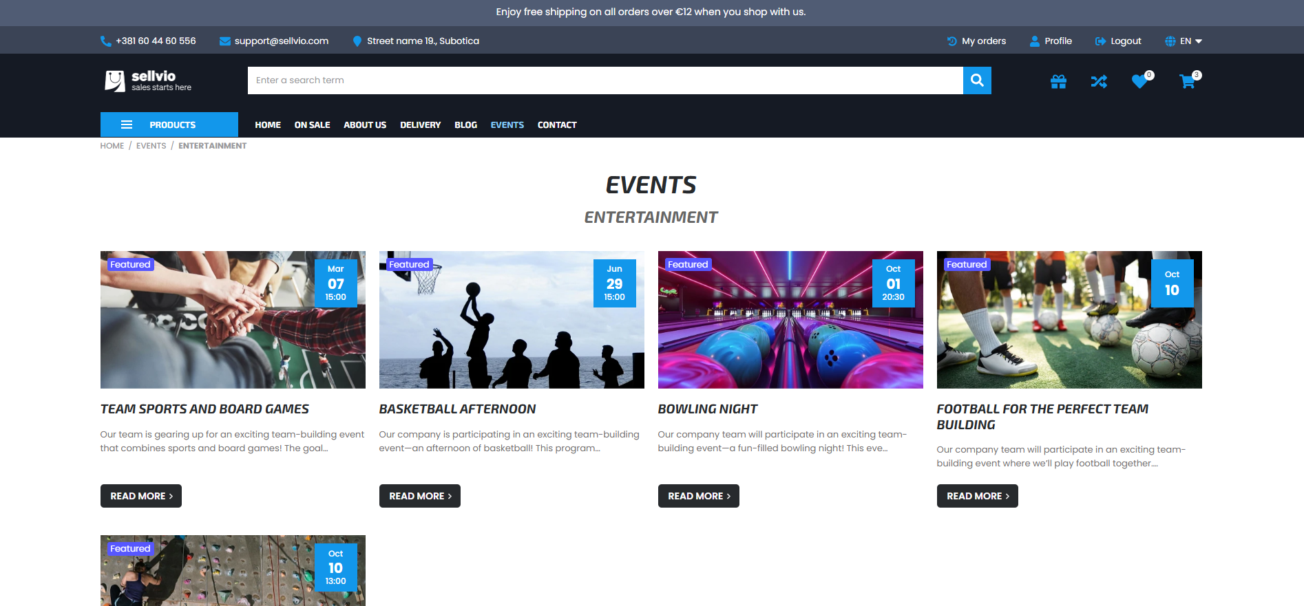 Event categories
