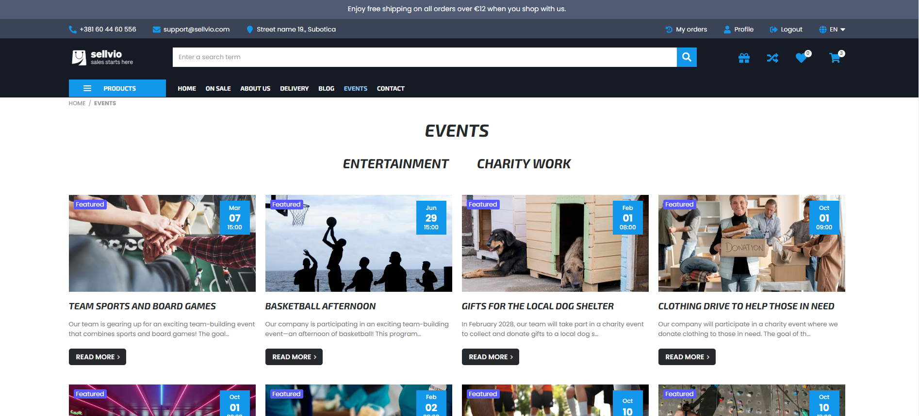 Event categories