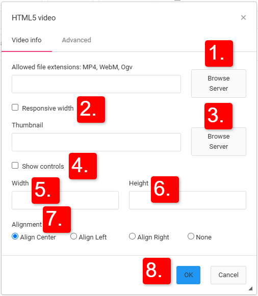 Add HTML5 video