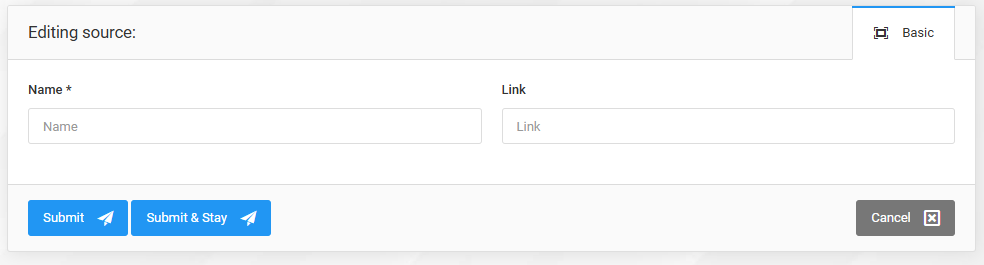 Sources for articles