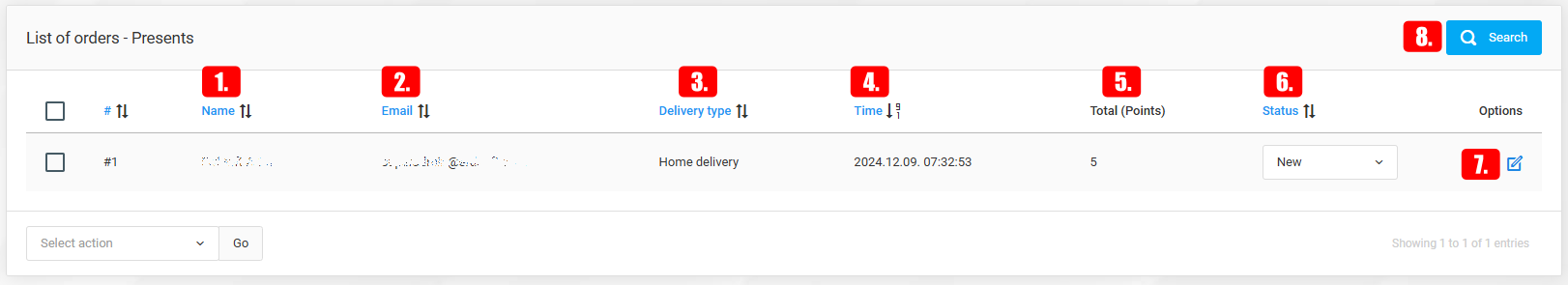 Orders - presents