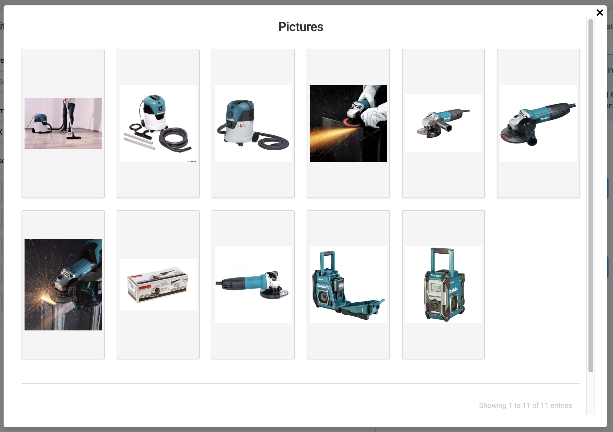 Webshop categories