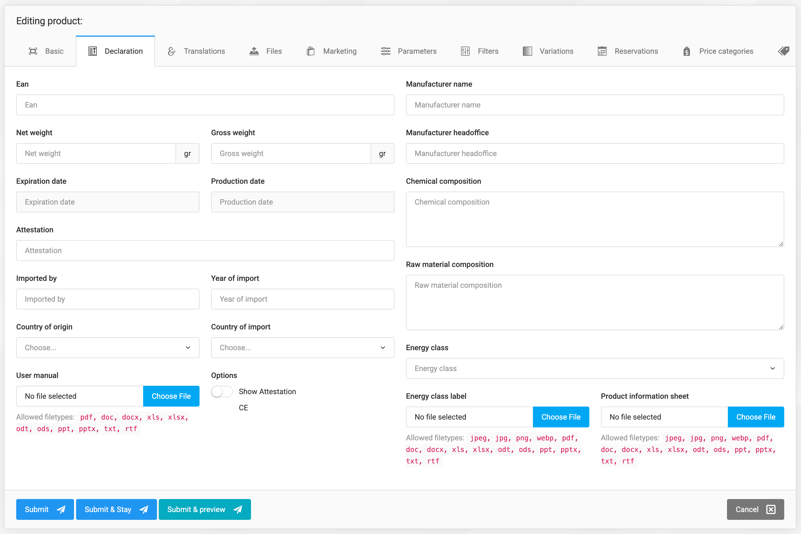 Product management