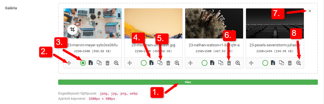 Több kép feltöltésére alkalmas mező (avagy Galéria mező)