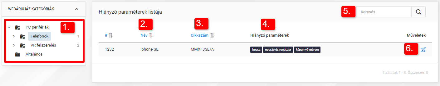 Hiányzó paraméterek