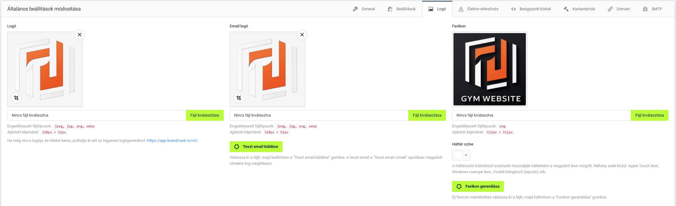 Logók és Favicon