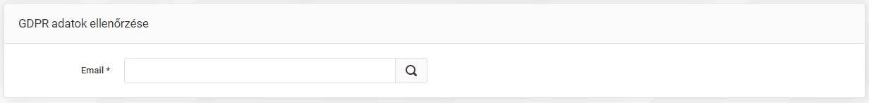 GDPR adatok ellenőrzése