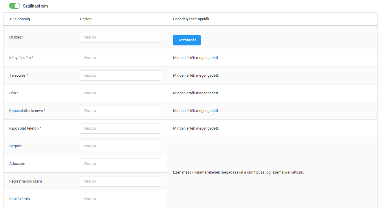 Webshop kategória szinkronizálás