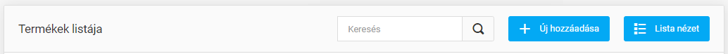 Termékek kezelése