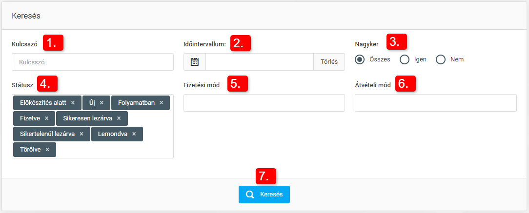 Rendelések és szerkesztésük