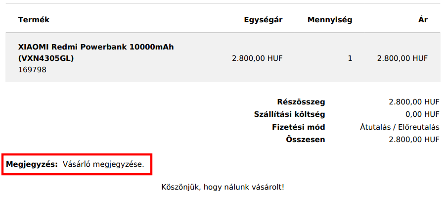 Rendelések és szerkesztésük