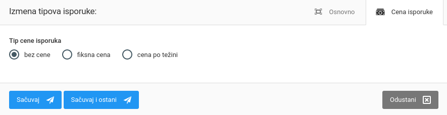 Tipovi isporuke