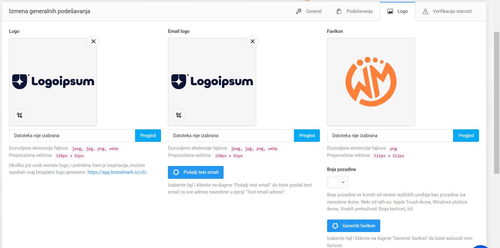 Logo i Favicon